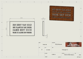 Wanddecoratie met tekst 354 x 204 x 20mm