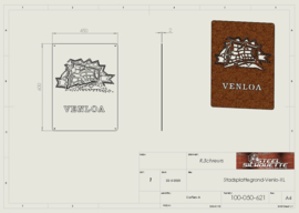 Hanger Stadplattegrond Venlo XL 450 x 600 mm