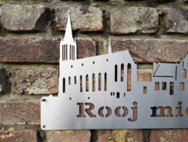 Skyline Rooj mien däörp ien De Piel Hanger RVS 996 x 242mm