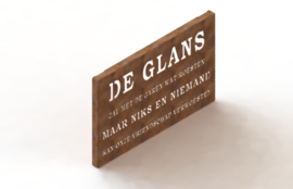 Wanddecoratie met tekst 394 x 254 x 20mm Nederlands