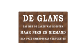 Wanddecoratie met tekst 394 x 254 x 20mm Nederlands