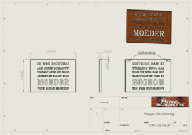 Wanddecoratie voor Moederdag 354 x 254 x 20mm