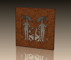 Wanddecoratie-Stadswapen-Venlo 300 x 300 x 15mm