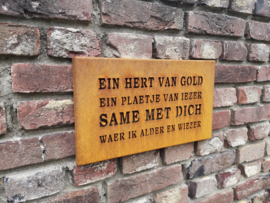 Wanddecoratie met tekst 354 x 204 x 20mm