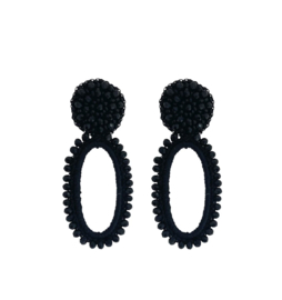 Ella beads earrings black