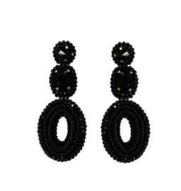 Ivy stone earrings black