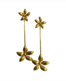 Gouden oorbellen Florence gold flower - Fien