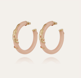 Cobra hoop earrings acetate gold