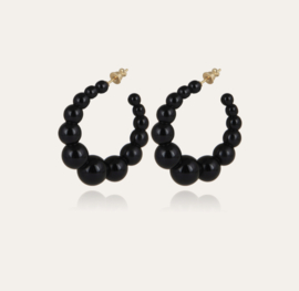 Andy hoop earrings small size acetate gold