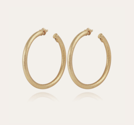 Maoro hoop earrings large size gold