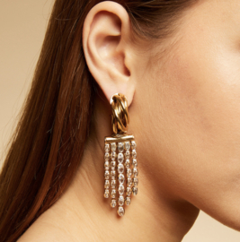 Atik riviera earrings mini gold plated