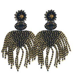 Farah earrings black gold