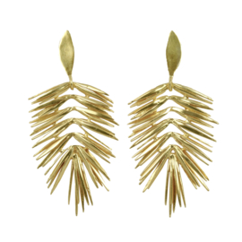 Urban Chic feather leaf stud gold plating - Fien