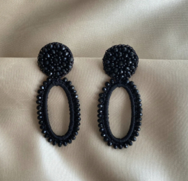 Ella beads earrings black