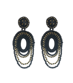 Chelsey earrings black gold