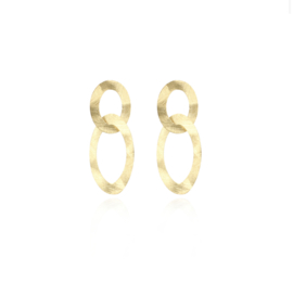 Earring oval coating gold - LOTT. Gioielli