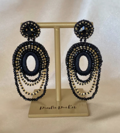 Chelsey earrings black gold
