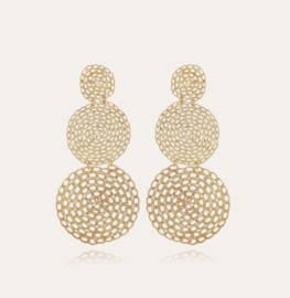 Onde gourmette double earrings gold