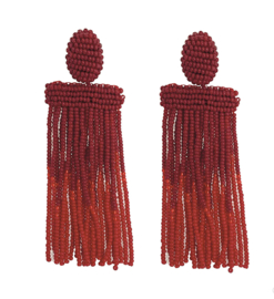 Isadora ombre earrings red