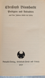 Christoph Blumhardt - Eine Auswahl aus seinen Predigten, Andachten und Schriften (4 banden)