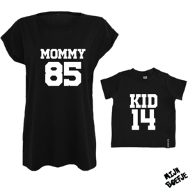Ouder & kind/baby t-shirt MOMMY - KID