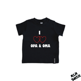 Baby t-shirt I Love Oma / I Love Opa / I Love Opa & Oma