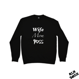 Ouder sweater WIFE, MOM, BOSS