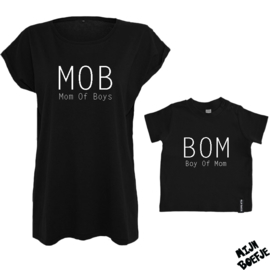 Ouder & kind/baby t-shirt MOB Mom Of Boys