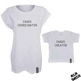 Ouder & kind/baby t-shirt CHAOS