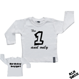 Baby t-shirt The 1 and only - Birthday boy/girl