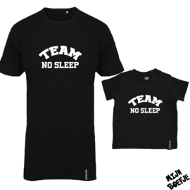 Ouder & kind/baby t-shirt TEAM NO SLEEP