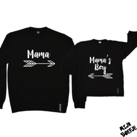 Moeder & dochter/baby sweaters Mama / Mama's Boy - Mama's Girl