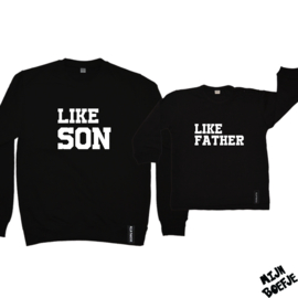 Vader & zoon/baby sweaters LIKE SON / LIKE FATHER