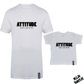 Ouder & kind/baby t-shirt ATTITUDE