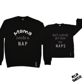 Moeder & kind/baby sweaters Mama needs a NAP