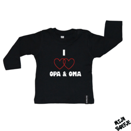 Baby t-shirt I Love Oma / I Love Opa / I Love Opa & Oma