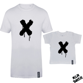 Ouder & kind/baby t-shirt X