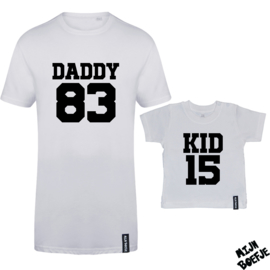 Ouder & kind/baby t-shirt DADDY - KID