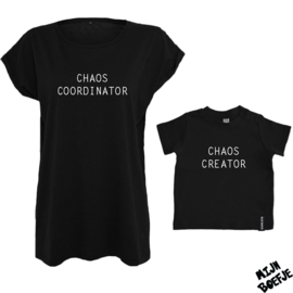 Ouder & kind/baby t-shirt CHAOS