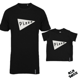 Ouder & kind/baby t-shirt Pizza