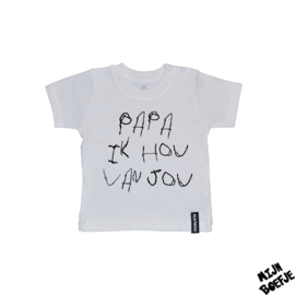 Baby t-shirt Papa ik hou van jou