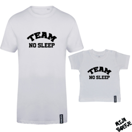 Ouder & kind/baby t-shirt TEAM NO SLEEP