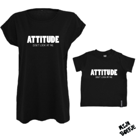 Ouder & kind/baby t-shirt ATTITUDE