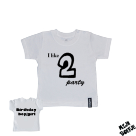 Baby t-shirt I like 2 party - Birthday boy/girl