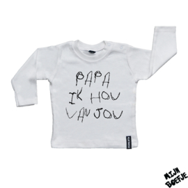 Baby t-shirt Papa ik hou van jou