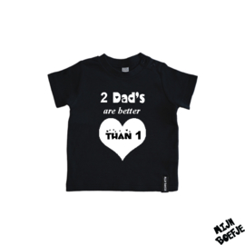 Baby t-shirt 2 Dads are better than 1