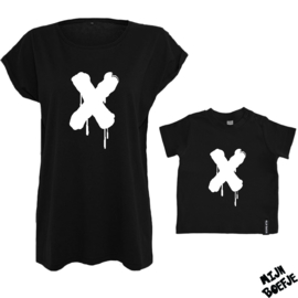Ouder & kind/baby t-shirt X