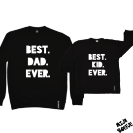 Vader & zoon/baby sweaters BEST DAD EVER / BEST KID EVER