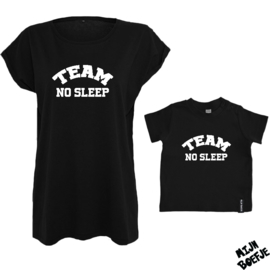 Ouder & kind/baby t-shirt TEAM NO SLEEP