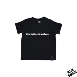 Baby t-shirt #ikwilpizzaeten